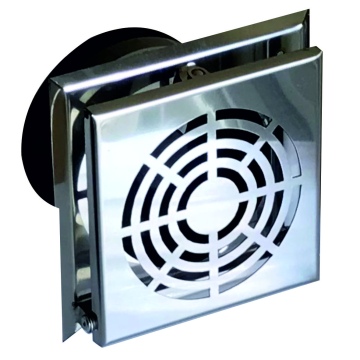 Sakoya Aspiratör 304 Paslanmaz Daire Delikli Panel, 100 Lük Baca ve Tavan Tipi, 100 M3/h, Geri Tepme Klapeli 