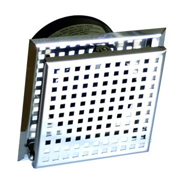 Sakoya Aspiratör 304 Paslanmaz Kare Delikli Panel, 100 Lük Baca ve Tavan Tipi, 100 M3/h, Geri Tepme Klapeli 