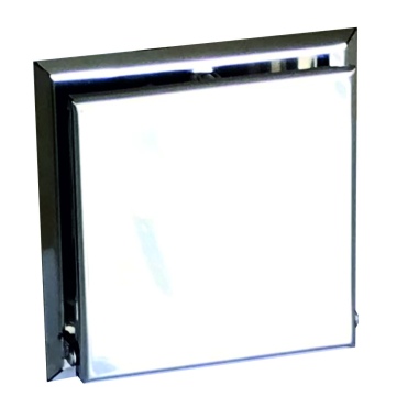 Sakoya Aspiratör 304 Paslanmaz Kare Panel, 100 Lük Baca ve Tavan Tipi, 100 M3/h, Geri Tepme Klapeli